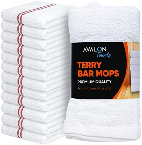 Avalon Towels Terry Bar Mop Towels Size 16"x19" – Absorbent and Durable by AvalonTowels