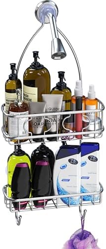 Simple Houseware Stainless Steel Hanging Shower Head Caddy Organizer - Image 2