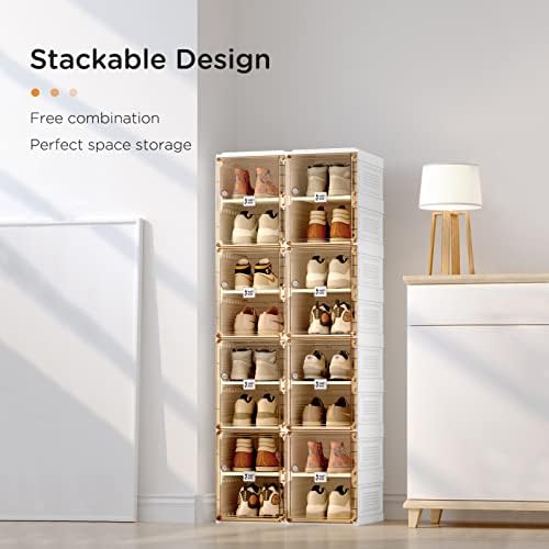ANTBOX Shoe Organizer Storage Box, Portable Folding Shoe Rack - Image 2