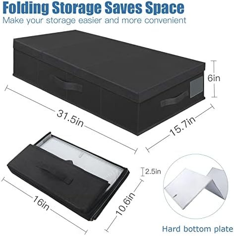 Supowin 2Pack Large Underbed Storage Containers Bin - Image 2