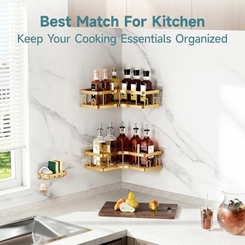 Veken Corner Shower Caddy 3-Pack, Advanced Rustproof Design&Stable Storage - Image 6