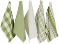 DII Basic Kitchen Large Cotton Dishtowel Set of 5, Antique Green by DII