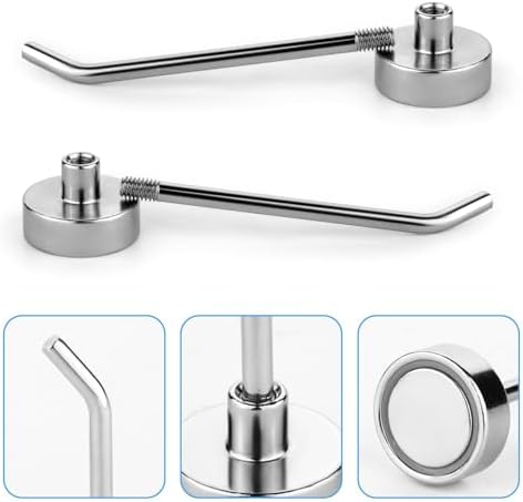10 Pack Magnetic Hooks, Heavy Duty Neodymium Magnet Hooks - Image 4