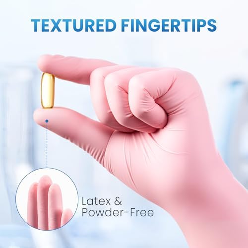 Borje Pink Nitrile Gloves - Image 4