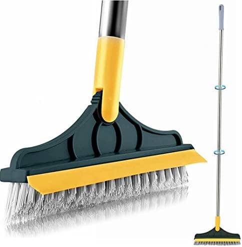 2 in 1 Cleaning Scrub Brush Grout Brush Scrapee 3 Poles 47.6'' Floor Scrub Brush by CraftinAround