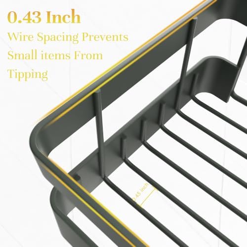 Heavy-Duty Adhesive Shower Rack, Dark Gray Storage - Image 4
