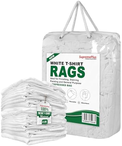 Premium White T-Shirt Cleaning Rags – White Cotton Rags by SupremePlus