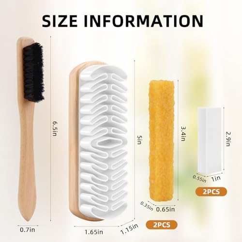6Pcs Suede Brush Eraser Cleaner Kit Magic Rubber Shoe Brush - Image 2