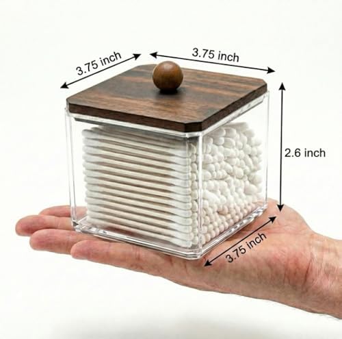 SheeChung 1 Pack Square Acrylic Qtip Holder - Image 3