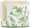 Bico Green Garden Toile De Jouy Ceramic Kitchen Sponge Holder by Bico