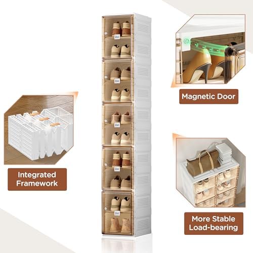 ANTBOX Shoe Organizer Storage Box, Portable Folding Shoe Rack - Image 4
