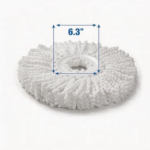 Spin Mop Heads Refill, Easy Wring Microfiber Replacement Pads - Image 6