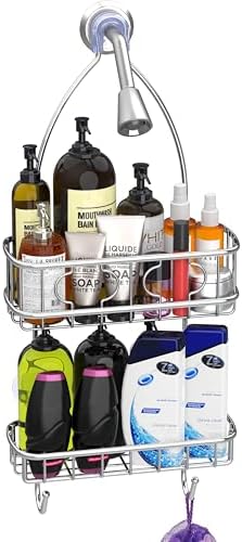 Simple Houseware Hanging Shower Head Caddy Organizer, 24 x 10 - Image 2