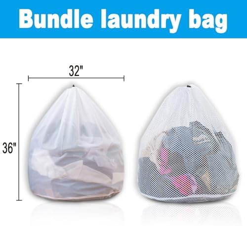 Extra Large Mesh Laundry Bags Washing Bag 6Pack Delicates Bag and Zipper - Image 5
