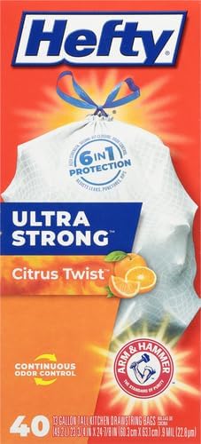 Hefty Ultra Strong Trash Bags 13 Gallon | Tall Kitchen | Drawstring Closure | - Image 2