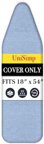 UniSimp Ironing Board Cover and Pad 18"x54" Extra Thick Natural Cotton by UniSimp