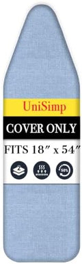 UniSimp Ironing Board Cover and Pad 18"x54" Extra Thick Natural Cotton by UniSimp