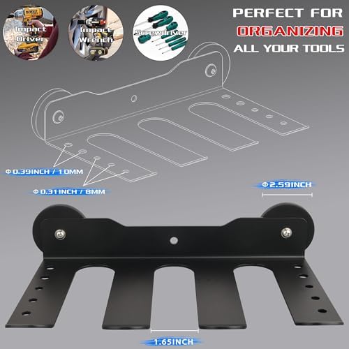 ULIBERMAGNET Power Tool Organizer, 3 Slot Utility Storage Rack Shelf - Image 2