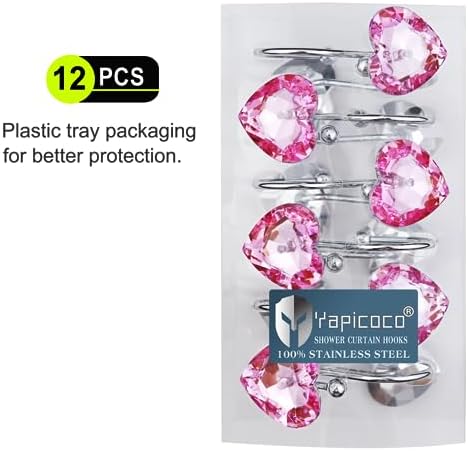 Shower Curtain Hooks Rings for Bathroom - Image 6