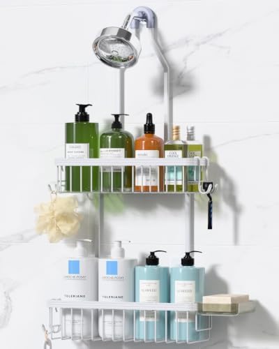 YASONIC Never Rust Shower Caddy Hanging, Aluminum Shower Racks by YASONIC