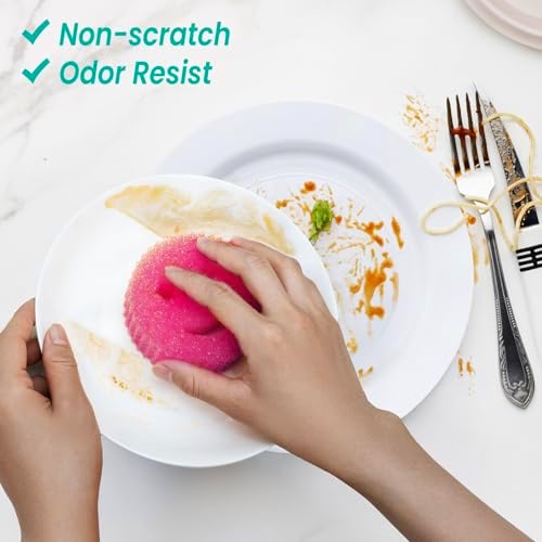 Scrub Sponge Dish Scrubbers, Temperature Controlled Non-Scratch Sponges Pad - Image 5