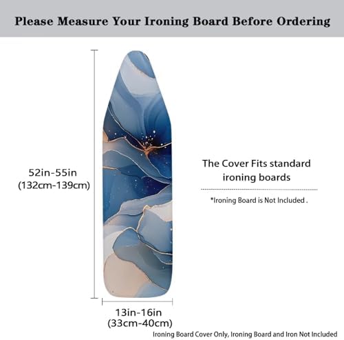 Ironing Board Cover with Ink Flower Table Top Heavy Duty Padded Iron Board - Image 5