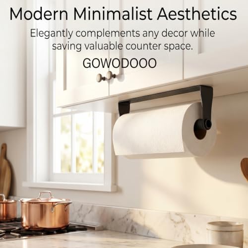 Under Cabinet Paper Towel Holder, Wall Mounted | Kitchen Towel Holder, SUS304 - Image 2