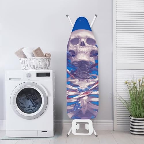 Sugar Skull Ironing Board Cover 15x54 Inch, American Flag July of 4th Elastic - Image 4