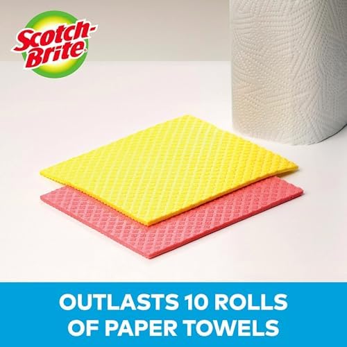 Scotch-Brite Sponge Cloth – 12-Pack, Reusable and Washable, Highly Absorbent - Image 3