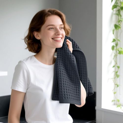 Jacquotha Waffle Hand Towels for Bathroom 5-Piece - Image 6
