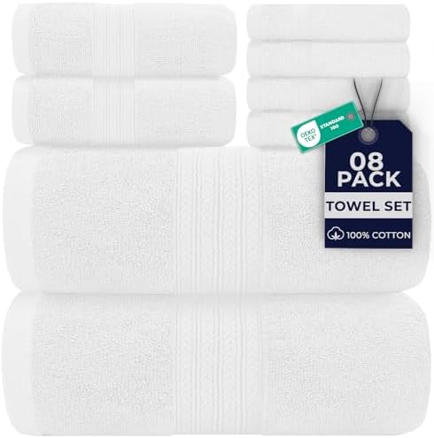 DAN RIVER 8 Piece Luxury Bath Towels by DanRiver
