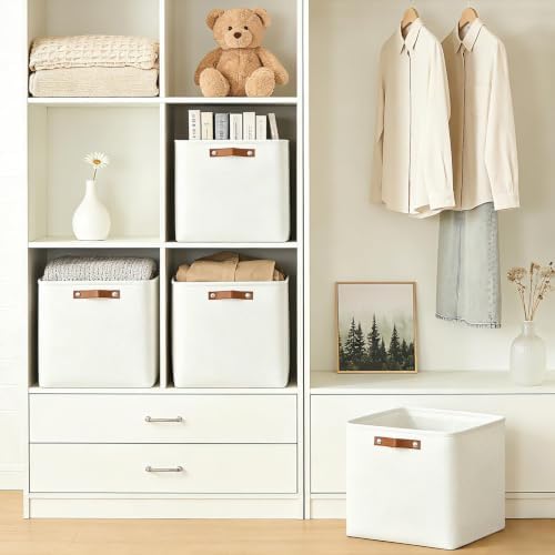 Bagnizer 13x13 Cube Storage Bins, Collapsible Fabric Storage Box, 4 Pack Closet - Image 2