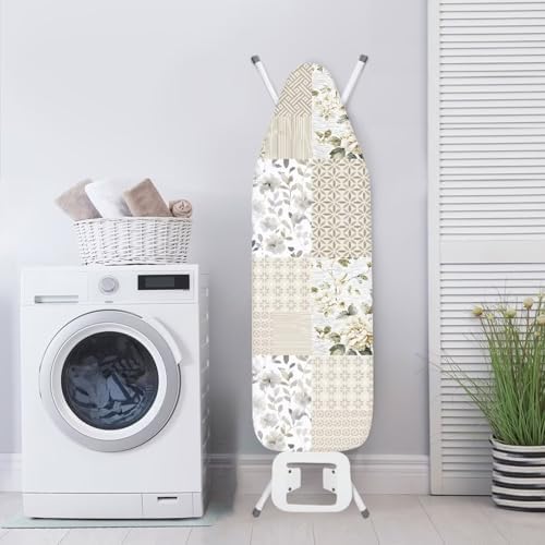 Retro Flower Plaid Ironing Board Cover Fits Standard Size Elasticized Edges - Image 3