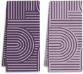 Abstract Boho Purple Kitchen Towels, Minimalist Contemporary Dish Tea Towels by Unknown