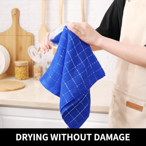 Homaxy 100% Cotton Terry Kitchen Towels, 12 Pack - Image 4