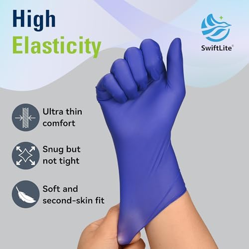 SWIFTLITE Disposable Nitrile Gloves, Food Safe, Latex-Free Powder-Free - Image 3