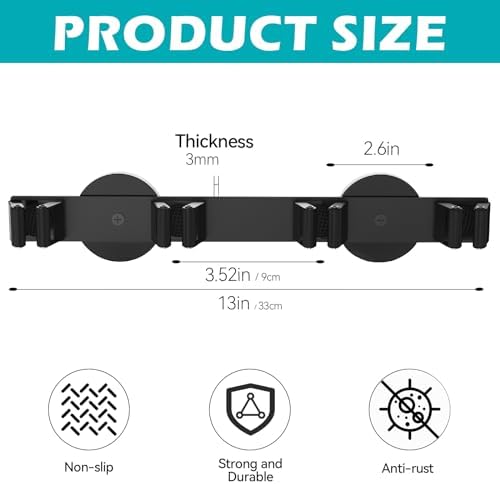 Magnetic Mop Broom Holder, Strong Non Slip Magnetic Broom Mop Hanger, Heavy - Image 5