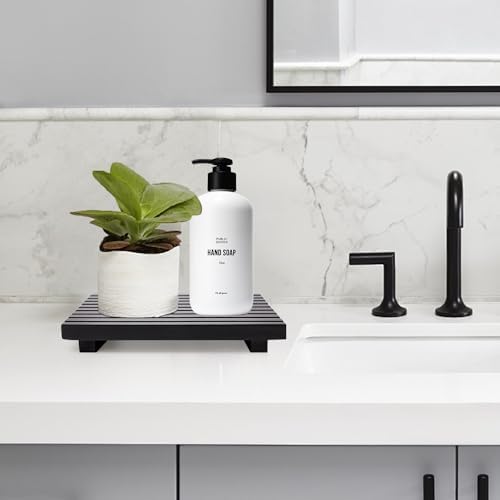 Bathroom Counter Trays Organizer Wooden Display Pedestal Kitchen Soap Dish - Image 3
