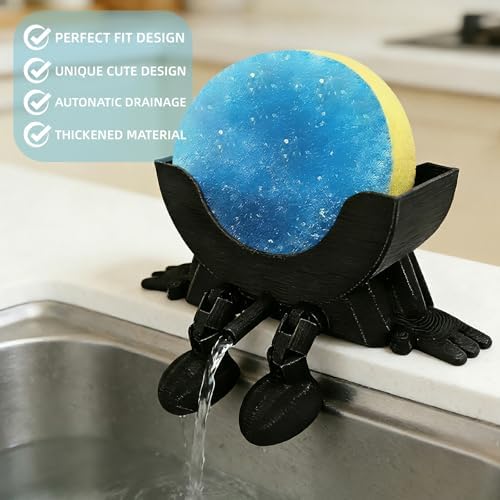Cute Smiley Sponge Holder, Kitchen Sink Caddy - Image 3