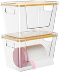 Delamu 2 Pack Trash Bag Dispenser, Stackable Garbage Bag Holder by DELAMU