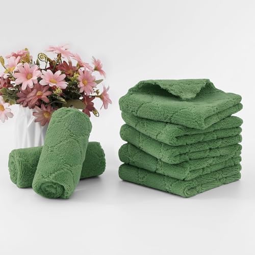 Homaxy 18 Pack Super Soft Absorbent Dish Cloths, Grass Green - Image 7