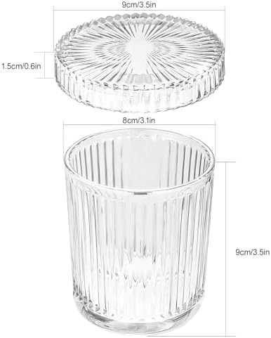 Glass Qtip Dispenser 2 Pack, Pads & Floss Picks, Vanity Makeup Essential - Image 3