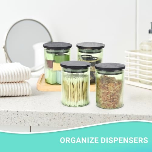 BKYFPQ 2 Pack Glass Qtip Holder Dispenser - Image 3