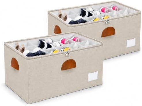 2 Pack Shoe Organizer for Closet by JHHBHV
