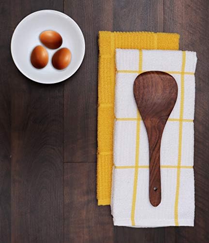 AMOUR INFINI Kitchen Towels Pack of 4, Terry Cotton Dish Towels, Ultra Absorbent - Image 4