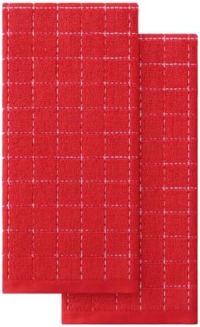 Homaxy 100% Cotton Terry Kitchen Towels, 2 Pack by Homaxy