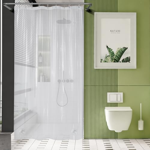 AmazerBath Stall Shower Curtain Liner 54x78, Plastic Shower Liner Clear by AmazerBath
