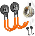 3-H Heavy Duty Magnetic Hooks, Large Magnet Hooks, 2 Pack Orange by 3-H