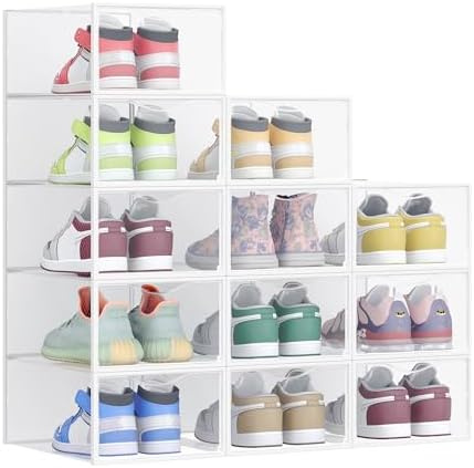 SONGMICS Shoe Boxes, Stackable Sneaker Containers by Unknown