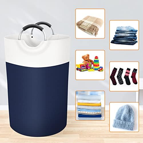 BlissTotes 75L Laundry Basket, Freestanding Collapsible Hamper - Image 4